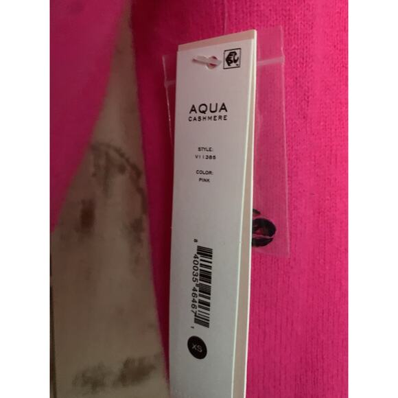 Aqua Cashmere Ti Amo Crew Neck Pink 100% Cashmere Sweater Size XS Exclusive - Picture 6 of 13